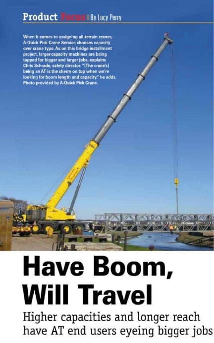 Quick Pick Interviewed in All Terrain Article - Crane & Rigging Hotline Magazine — image 1