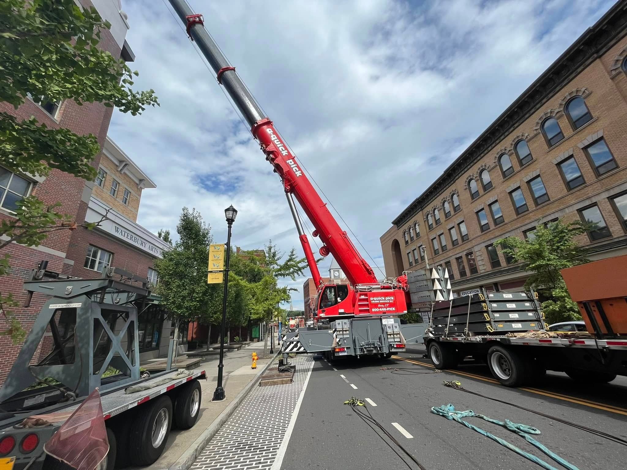 Quick Pick boom truck extended