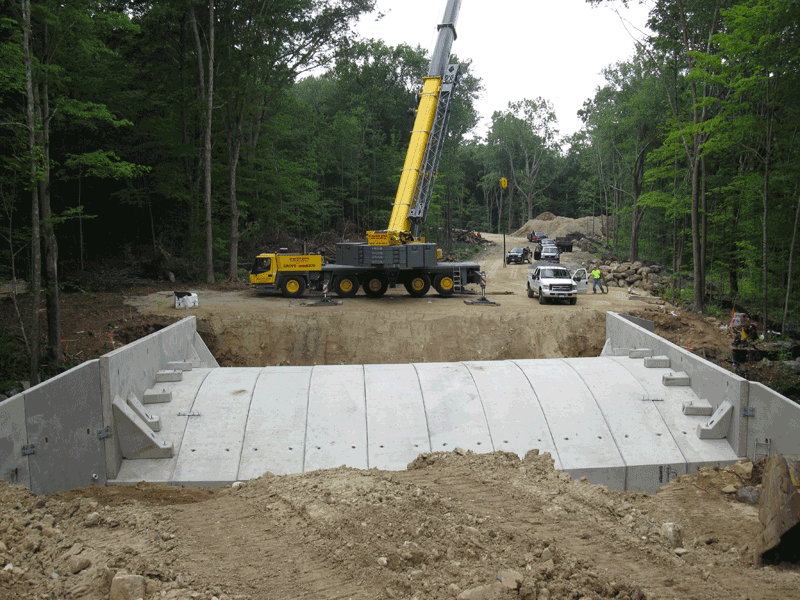 Our 275 Ton Crane Setting a Conspan Bridge in Oxford, CT